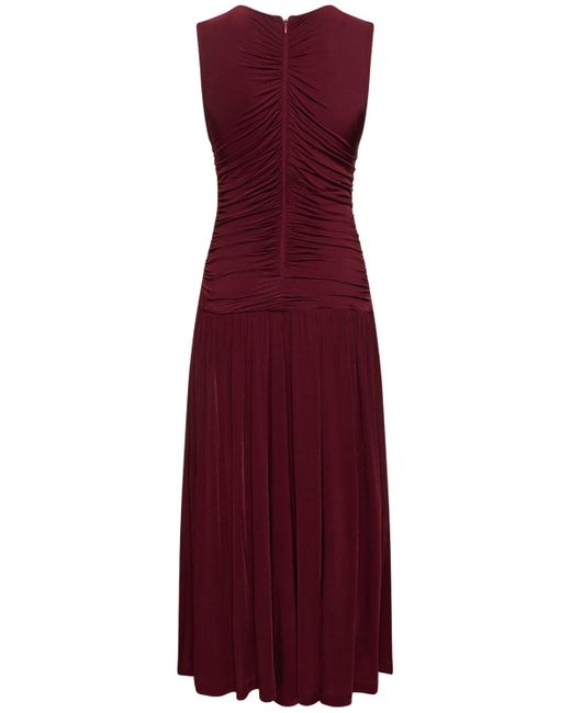Ulla Johnson Purple Flora Stretch Jersey Long Dress
