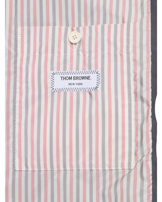 Doudoune en matière technique matelassée Thom Browne en coloris Gray