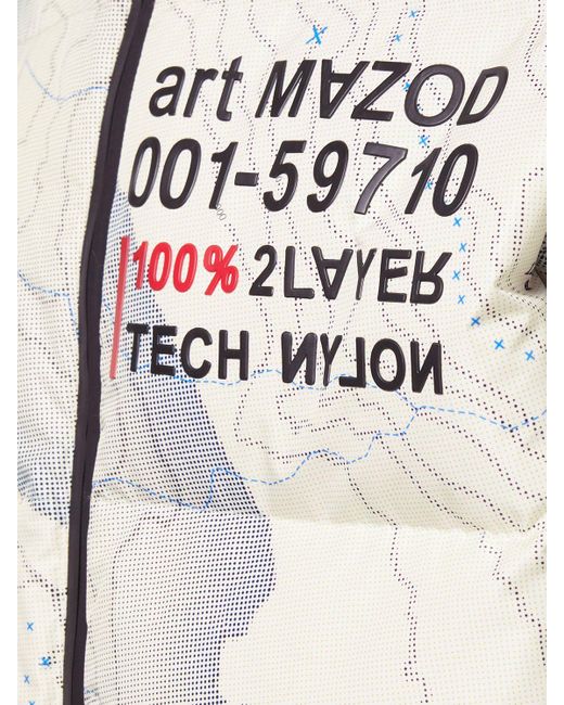 Piumino mazod in nylon stampato di 3 MONCLER GRENOBLE in Multicolor da Uomo
