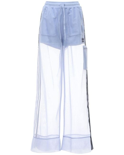 adidas Originals Mesh Track Pants in Blue | Lyst