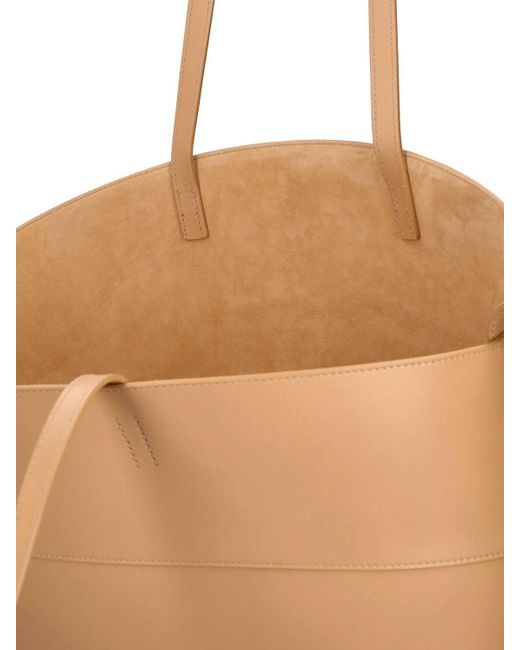 Ferragamo Natural Medium Entry Leather Tote Bag