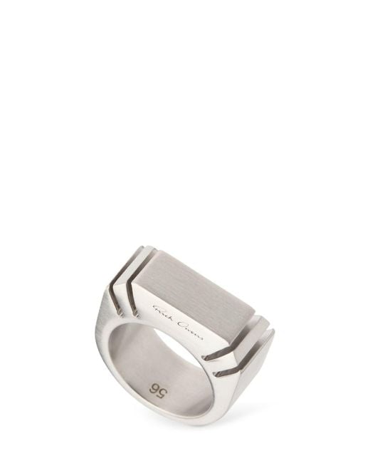 【Rick Owens】カットベベルリング メンズ Rick Owens カットベベルリング ホワイト | Lyst