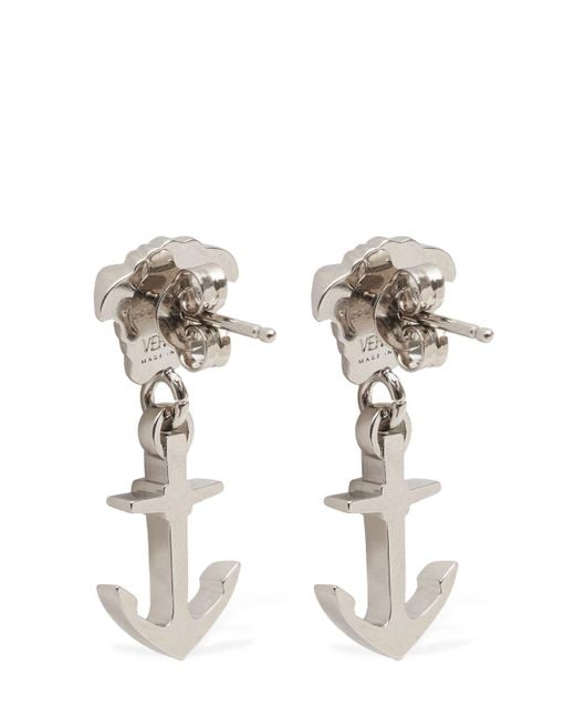 Boucles d'oreilles en métal medusa Versace pour homme en coloris White