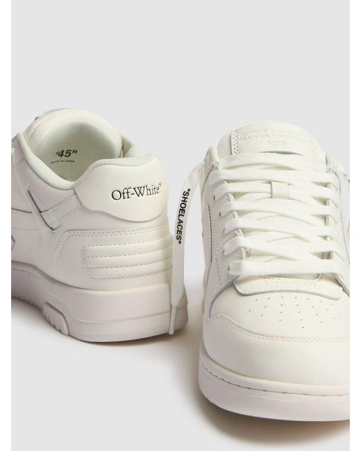 Sneakers out of office in pelle di Off-White c/o Virgil Abloh in White da Uomo