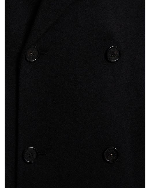 メンズ Acne Dojack ダブルウールコート Black