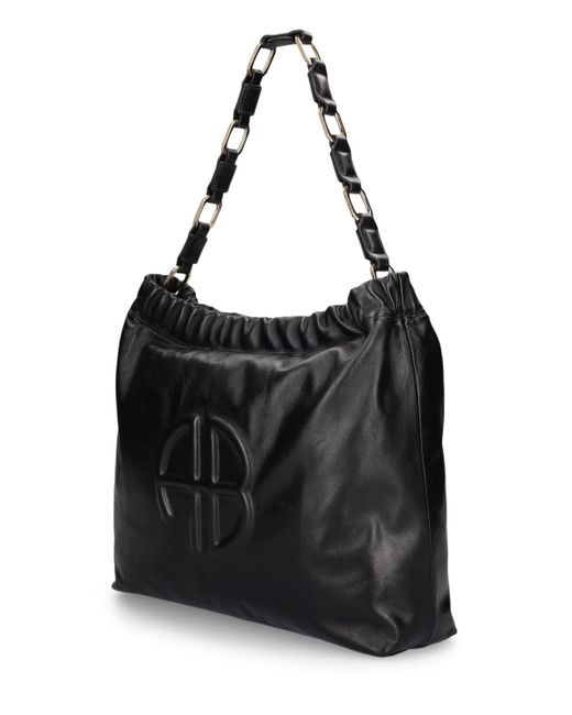 Anine Bing Black Kate Leather Shoulder Bag