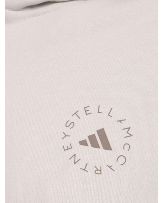 Felpa cropped con zip di Adidas By Stella McCartney in White