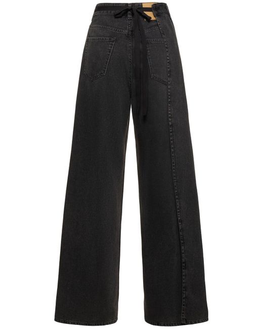 Pantalon ample taille haute MM6 by Maison Martin Margiela en coloris Black