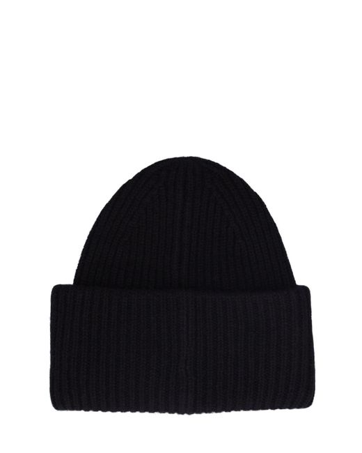 Cappello beanie pansie face in lana di Acne in Black da Uomo