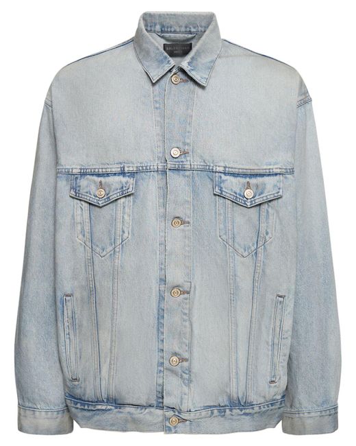Balenciaga Blue Organic Japanese Cotton Denim Jacket for men