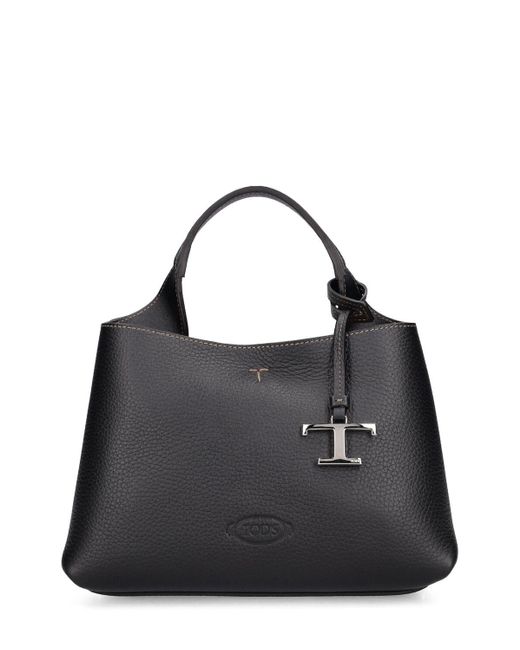 Tod's Black Micro Top Handle Leather Bag