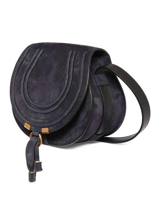 Chloé Gray Mini Marcie Suede Shoulder Bag
