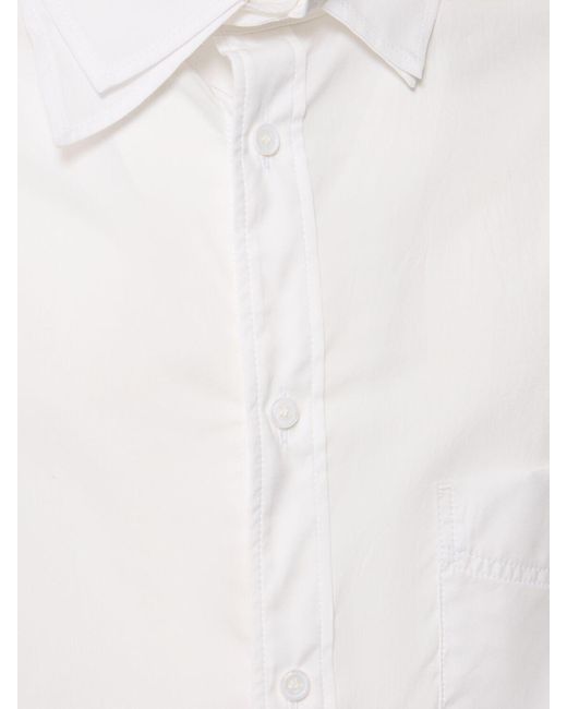 Yohji Yamamoto 3-lagiges Baumwollhemd Mit A-kettennaht in White für Herren