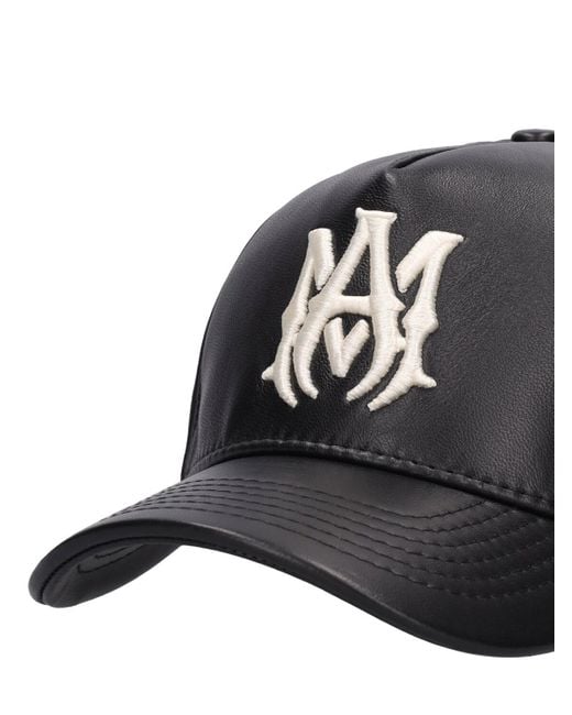 Cappello baseball ma in pelle con logo di Amiri in Black da Uomo