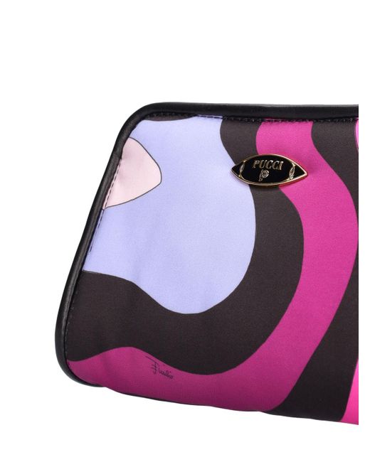 Emilio Pucci Pink Printed Twill Binding Pouch