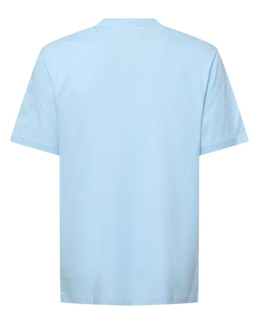Versace T-shirt Aus Baumwolljersey Mit Logo in Blue für Herren