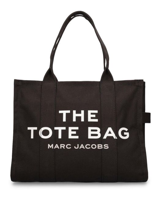 Marc Jacobs Black The Large Tote Cotton Bag