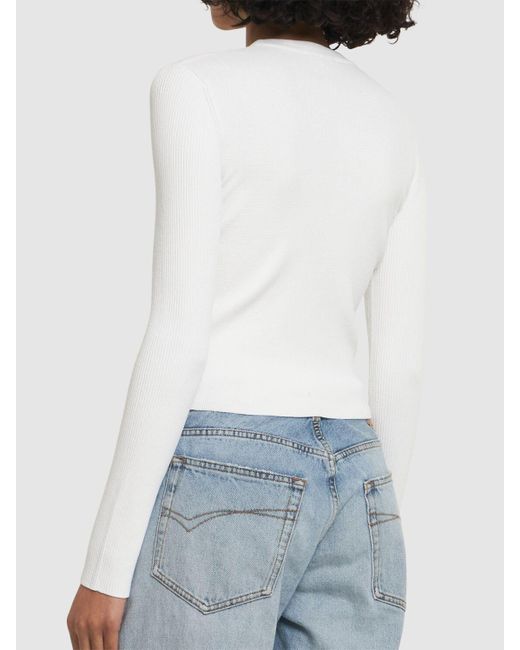 DIESEL M-valary ビスコースクロップドトップ White