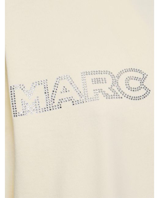 Marc Jacobs Natural Großes T-shirt Mit Kristallen