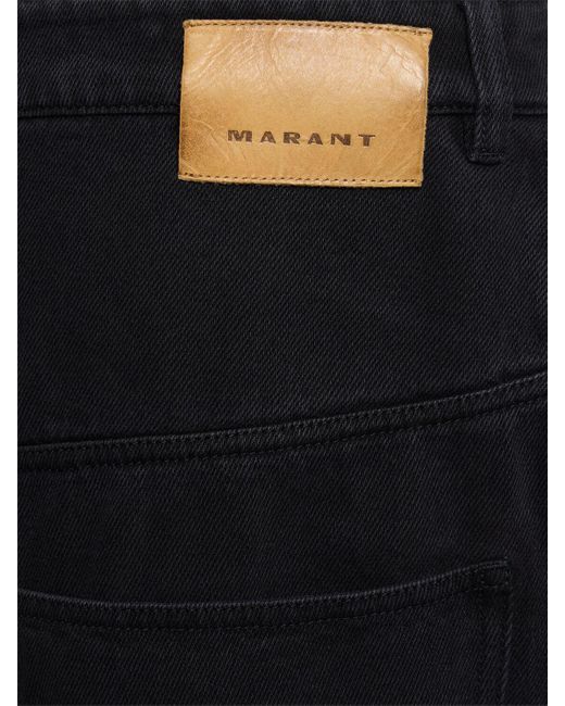 Jeans larghi teren in lyocell e cotone di Isabel Marant in Black da Uomo