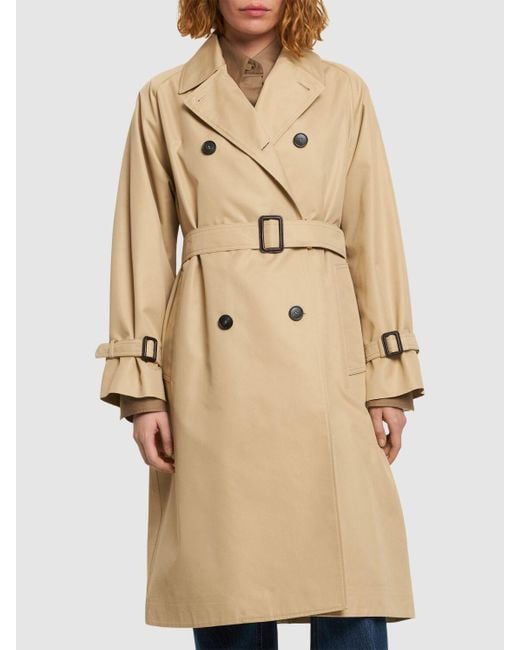 Weekend by Maxmara Natural Canasta Cotton Blend Trench Coat