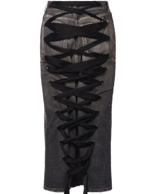 【BALENCIAGA】レースアップ デニムスカート Balenciaga/バレンシアガ｜'Lace Up' デニム スカート