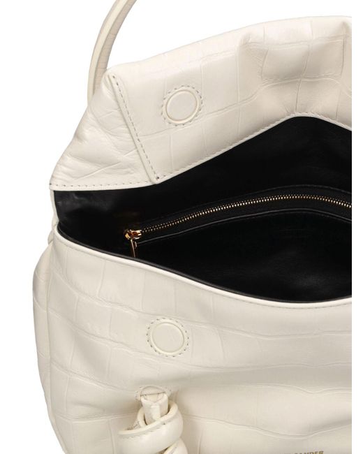 Jil Sander Natural Small Knot Leather Top Handle Bag