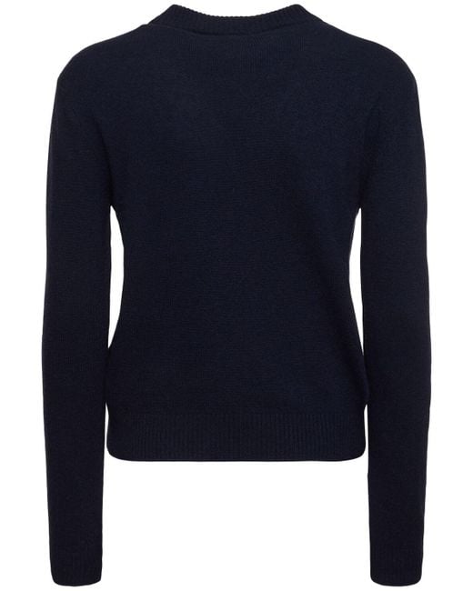 MSGM Blue Wool Blend Sweater