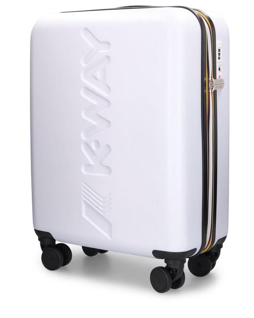 K-Way White Small Cabin Trolley for men