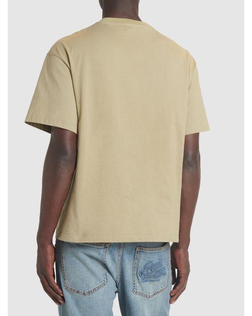 Camiseta de algodón con logo Etro de hombre de color Natural