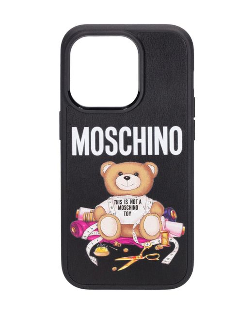 Cover iphone 14 pro di Moschino in Nero | Lyst