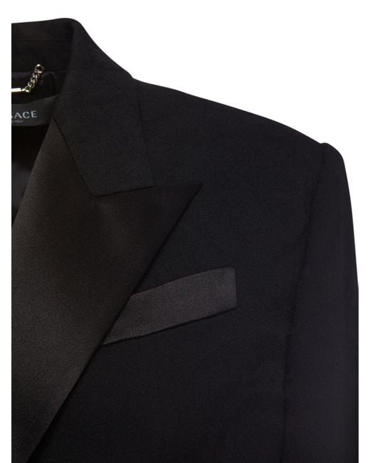 Versace Barocco ウールテーラードジャケット Black