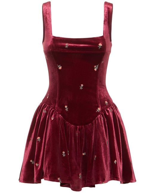 Robe corset courte péplum WeWoreWhat en coloris Red