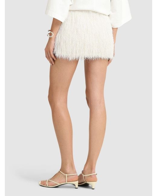 Entire studios Natural Micro Fringe Skirt