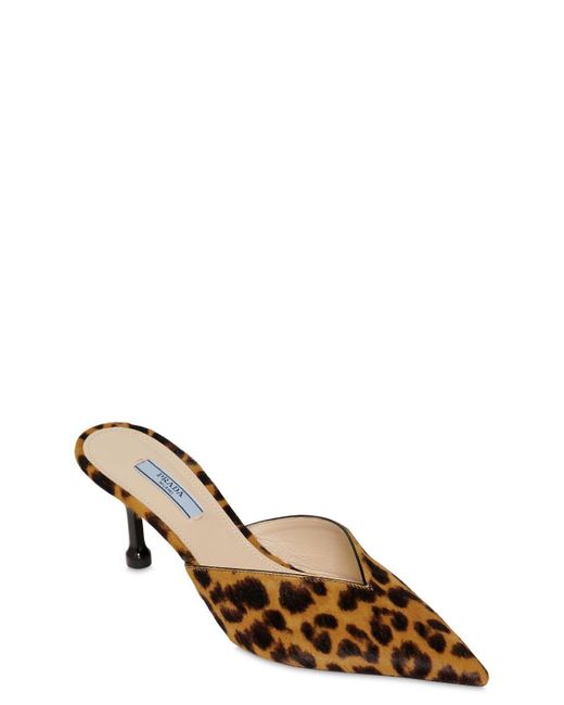 prada leopard mules