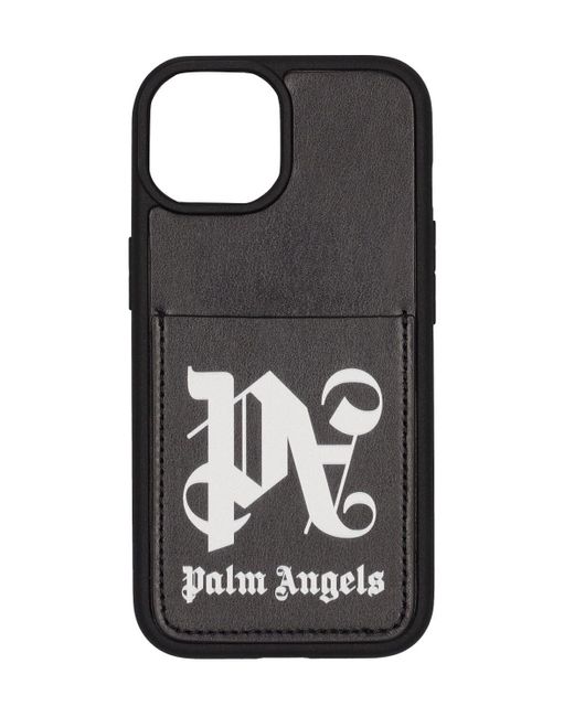 Palm Angels Black Pa Monogram Iphone 15 Case for men