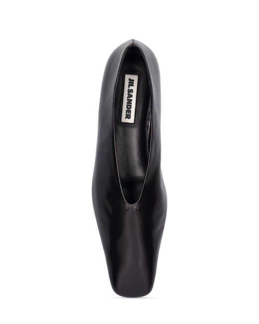 Jil Sander Black 10mm Leather Ballerina Flats