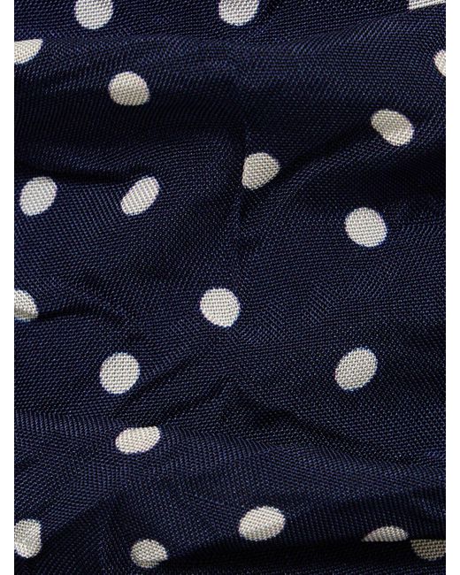 Bally Blue Ruffled Viscose Mini Skirt