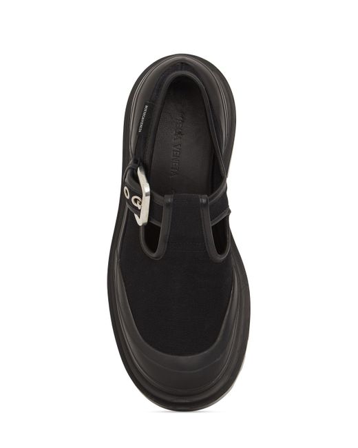 Bottega Veneta Black 70mm Trek Canvas Mary-jane Shoes for men