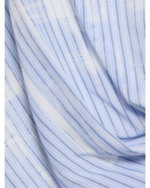 Yohji Yamamoto Blue Ärmelloses Oberteil Aus Seide