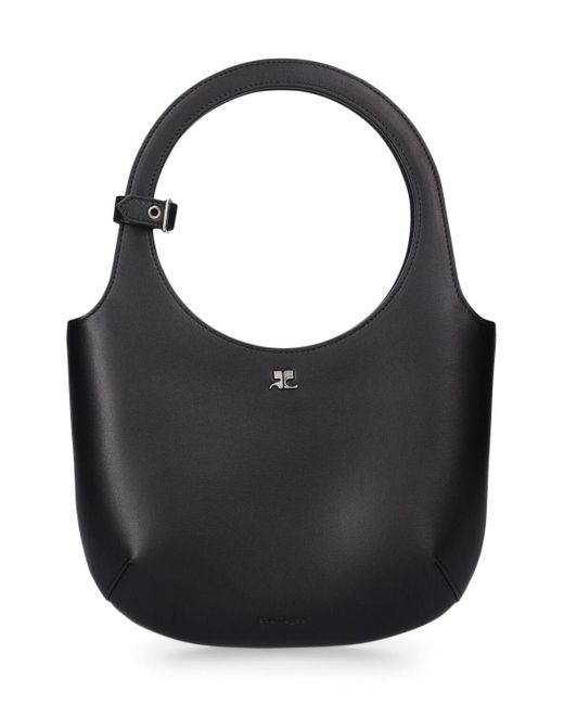 Courreges Black Holy Leather Top Handle Bag