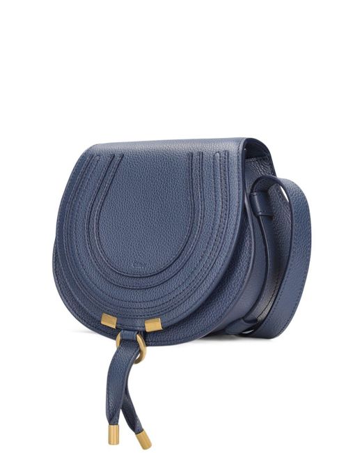 Chloé Blue Mini Marcie Leather Shoulder Bag