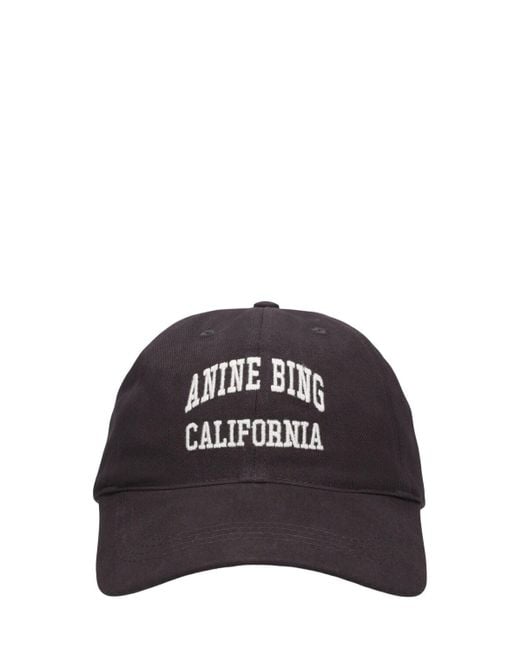 Gorra de baseball de algodón Anine Bing de color Black