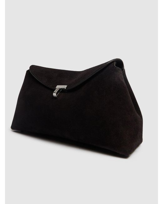 Pochette t-lock in camoscio di Totême  in Black