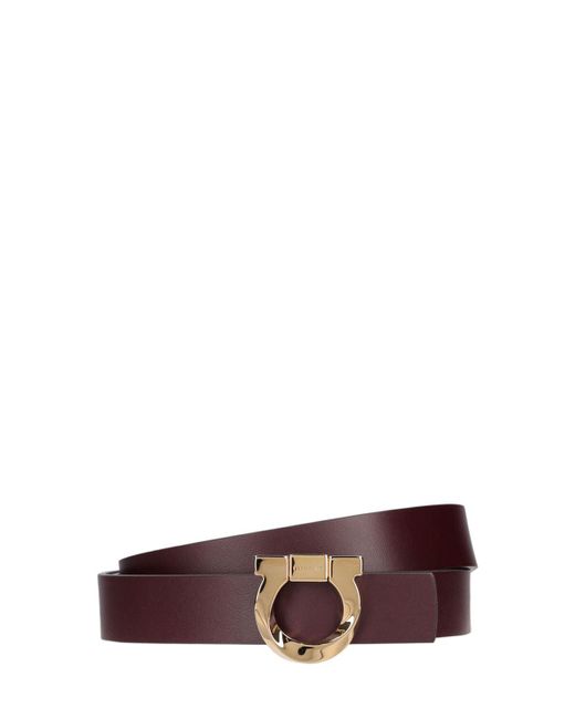 Ferragamo Brown 2.5Cm Reversible Leather Belt
