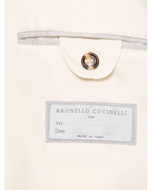 Costume en soie à boutonnage simple Brunello Cucinelli pour homme en coloris Natural
