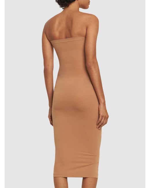 Wolford Natural Fatal Shaping Strapless Midi Dress