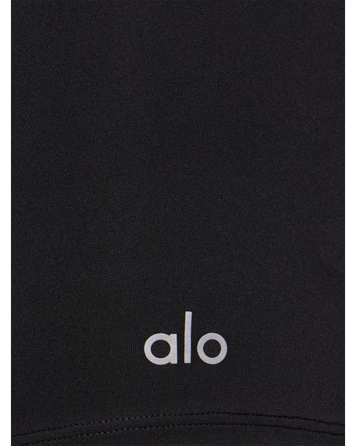 Alo Yoga Blue Airlift High Rise Stretch Tech Shorts