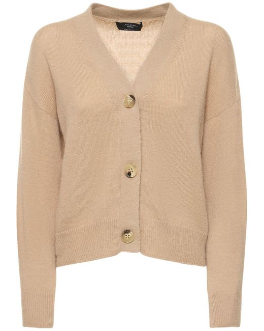 Weekend by Maxmara Natural Oblio Mohair Blend Knit Cardigan
