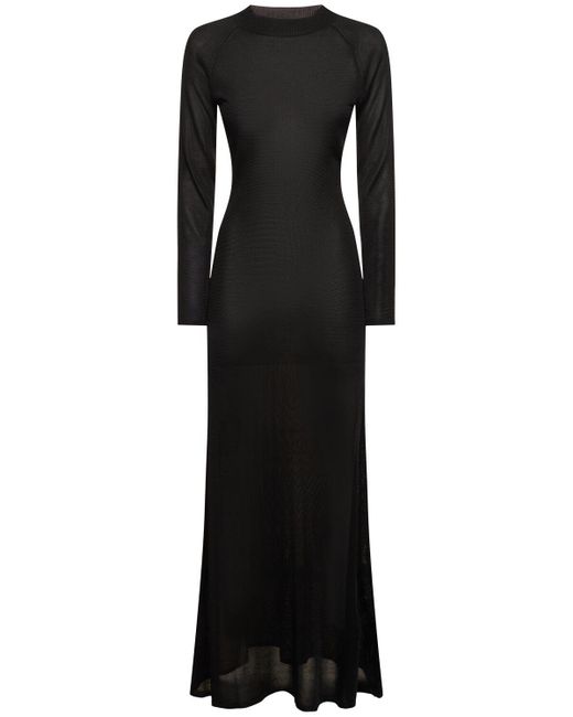 Vestido largo de viscosa Khaite de color Black
